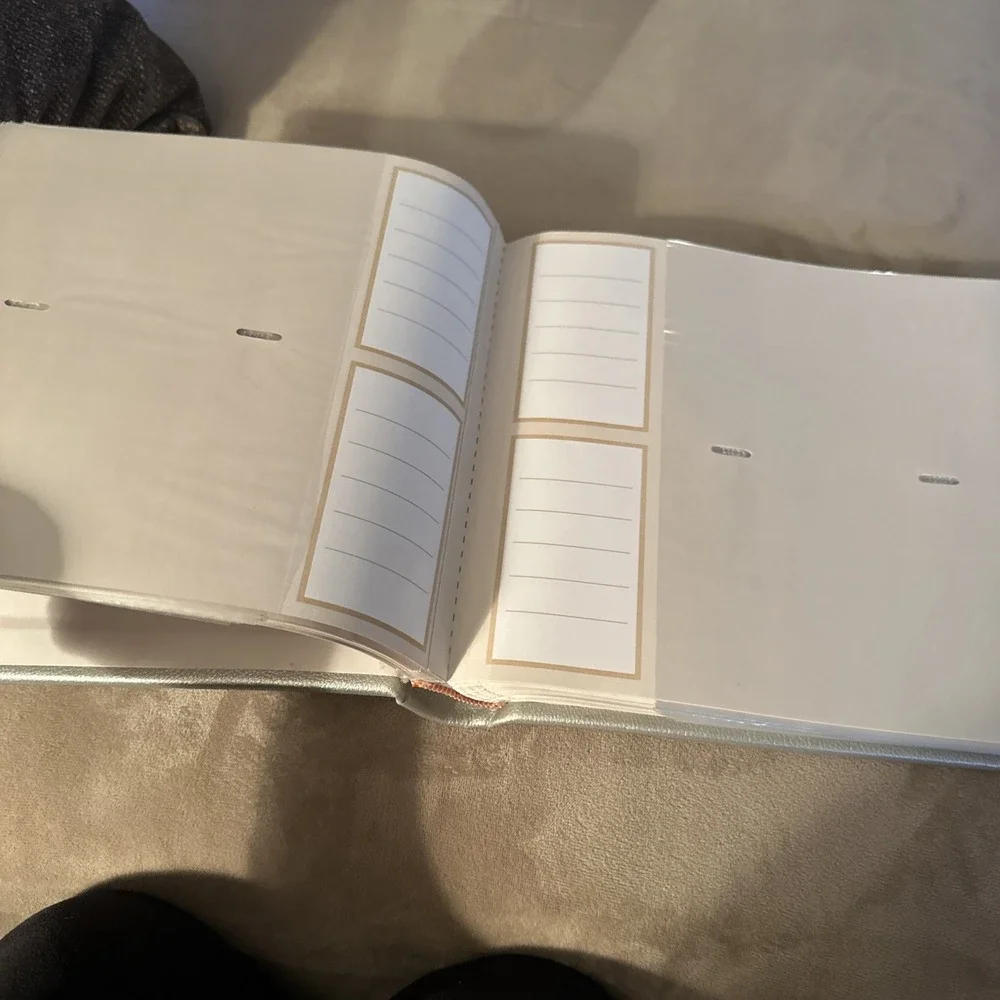 Badgley Mischka Silver Photo Album with Bow Accents